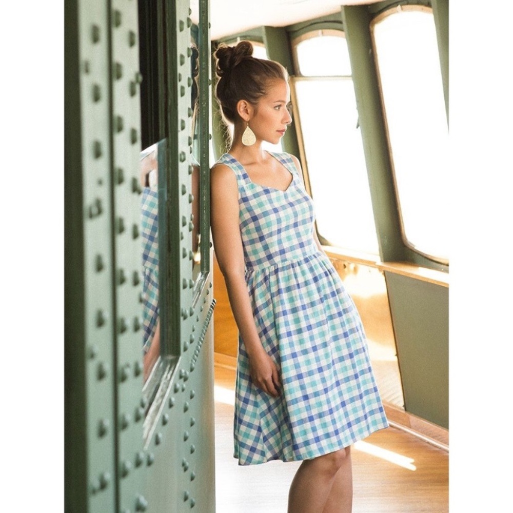 Mata Traders Blue Gingham Sundress